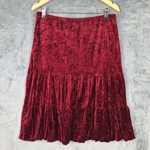 Womens Skirt Small XL Velvet Whimsigoth Renaissance Ren Fair Tiered Boho Peasant